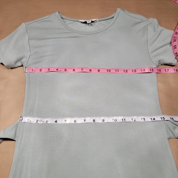 BB Dakota Size XS Light Sage Green "Before Midnight" Maxi Dress w/ Side Slit - Picture 7 of 10